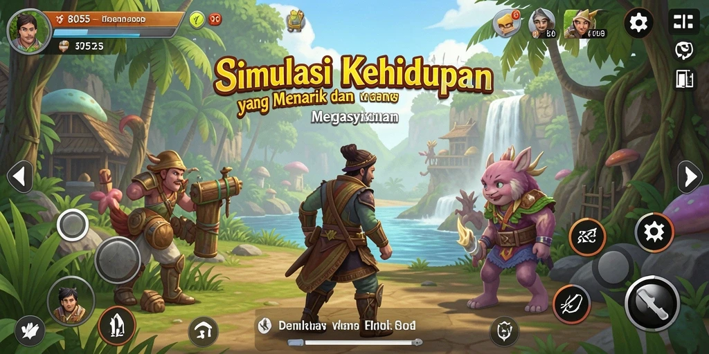 Tampilan gameplay interaktif dan imersif dari 8055.