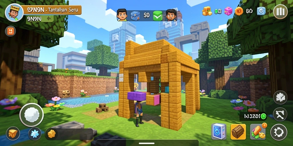 Screenshot gameplay 9N9N menampilkan tantangan puzzle yang menarik.