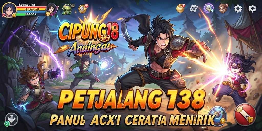 Screenshot menunjukkan pertarungan epik karakter Anime di CIPUNG138.