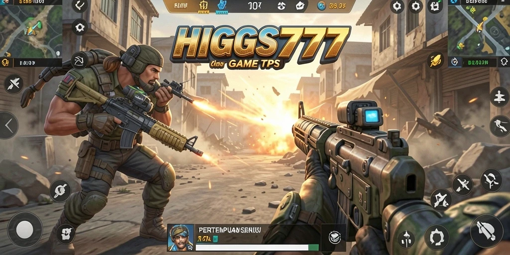 Tampilan gameplay HIGGS777 yang mendebarkan di arena pertempuran.
