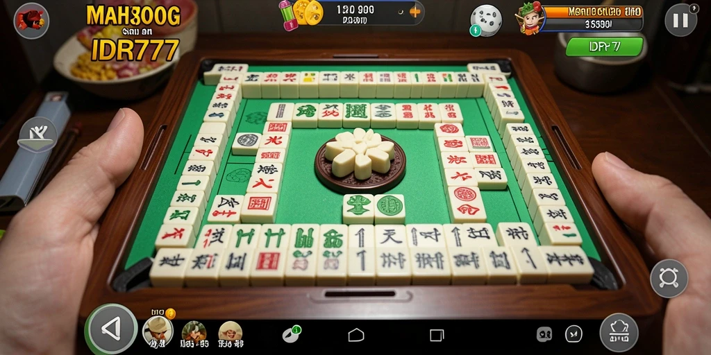 Tampilan gameplay Mahjong yang seru dan mendebarkan