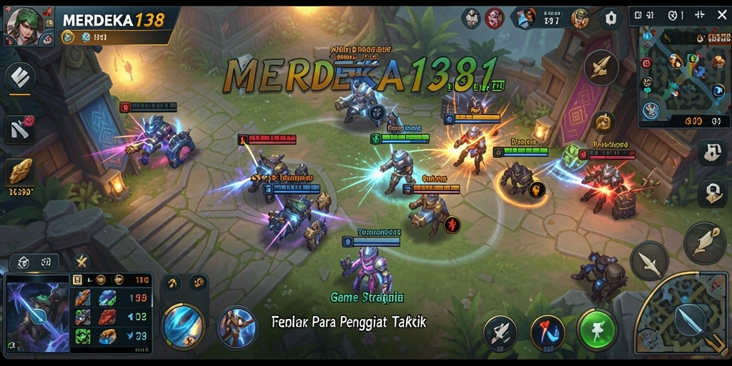 Tangkapan layar dari gameplay strategis dalam MERDEKA138.