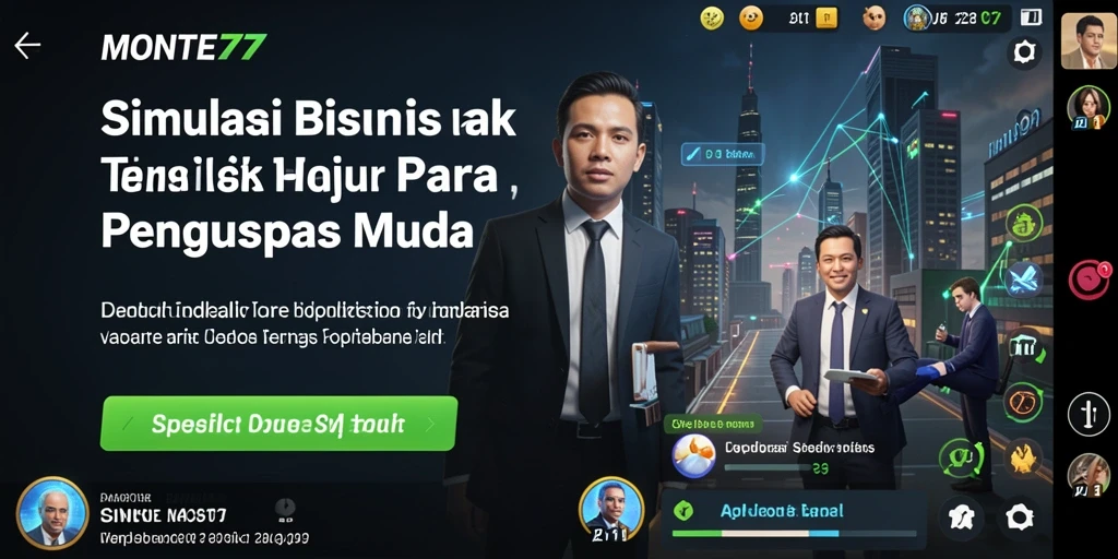 Tangkapan layar gameplay <strong>MONTE77</strong> yang menggambarkan pembangunan bisnis secara kreatif.