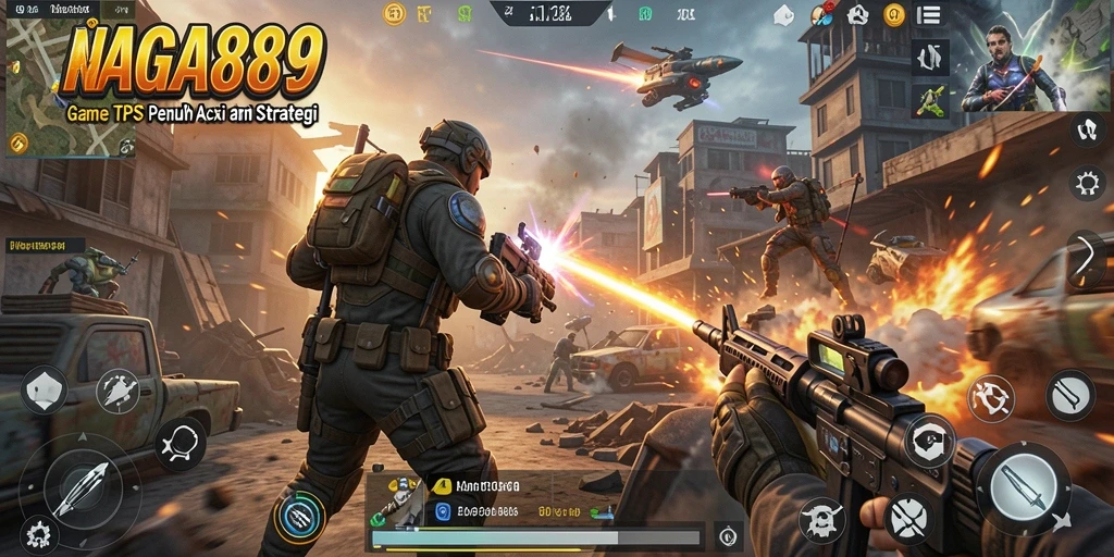 Tangkapan layar menampilkan aksi seru dalam gameplay TPS NAGA889.