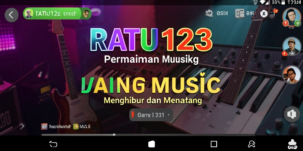 Screenshot menampilkan gameplay menarik RATU123 dengan berbagai lagu musik.
