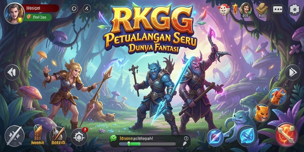 Gameplay RKGG menunjukkan karakter menjelajahi dunia fantasi.