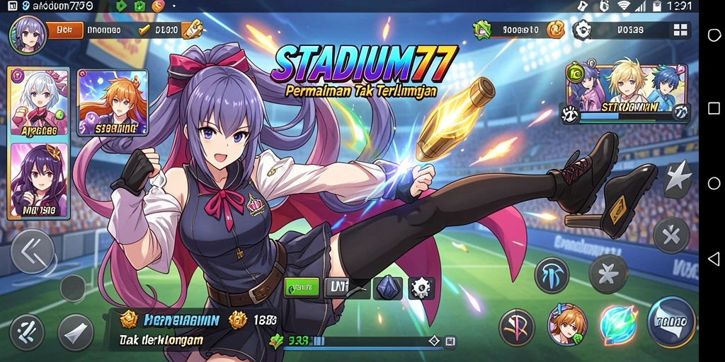 Tampilan gameplay STADIUM77 yang mengasyikkan dan penuh aksi.